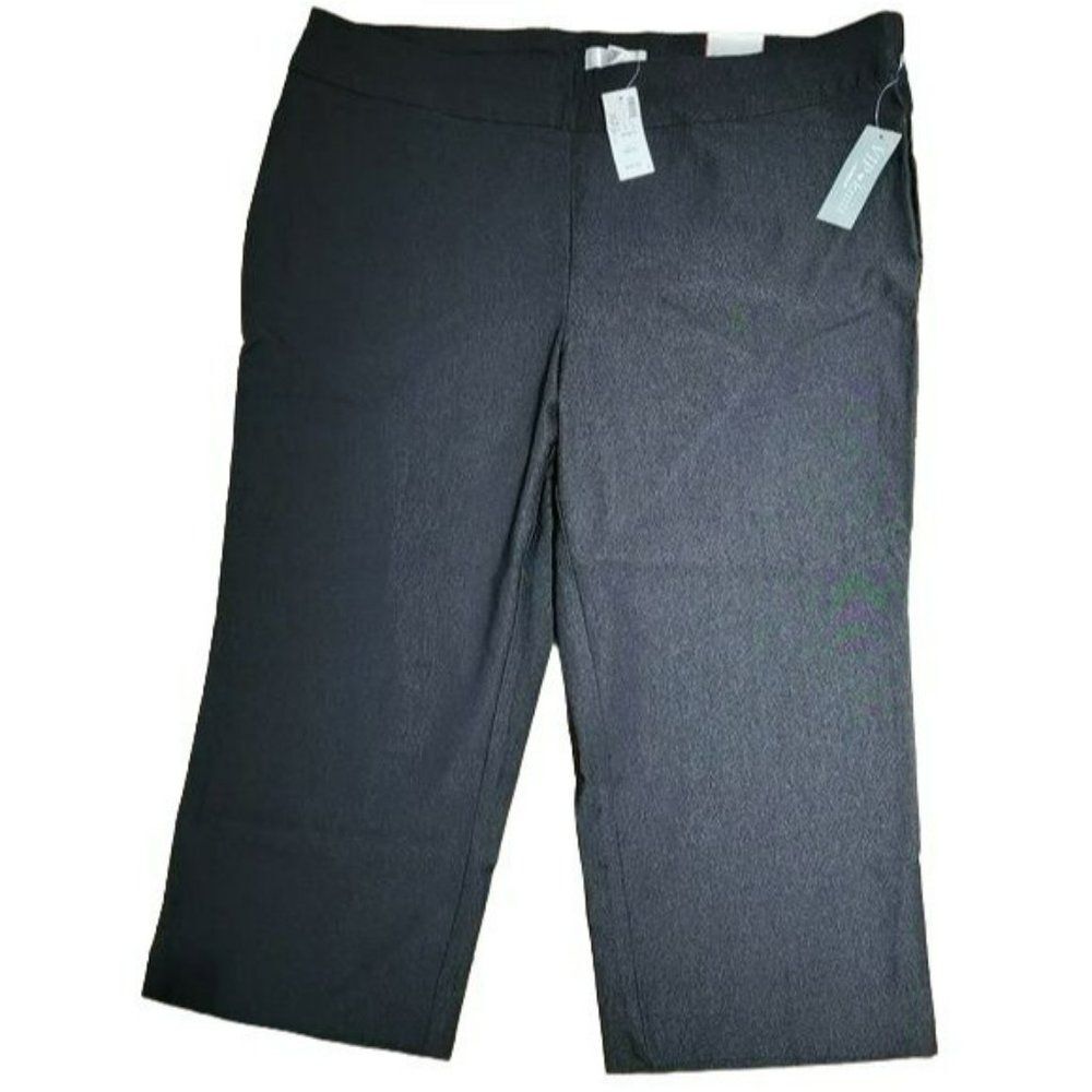 VIP Knits by Avenue Women Ankle Cropped‎ BIack Pants Size 22/24